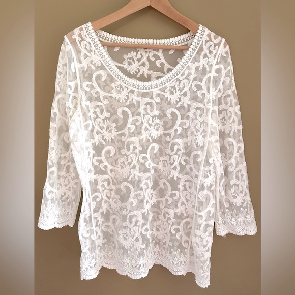 CAPRI Lace Top- Sz S - Picture 3 of 10